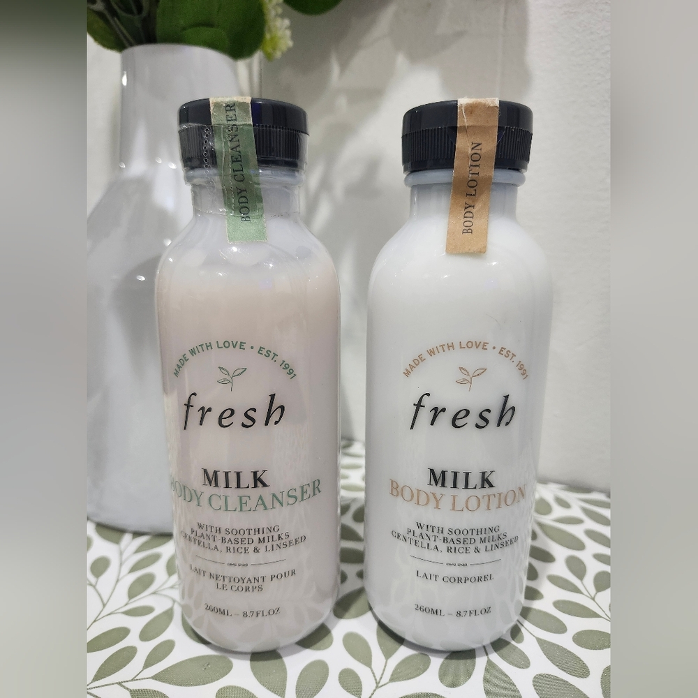 Fresh Milk Body Lotion and Cleanser Set - White